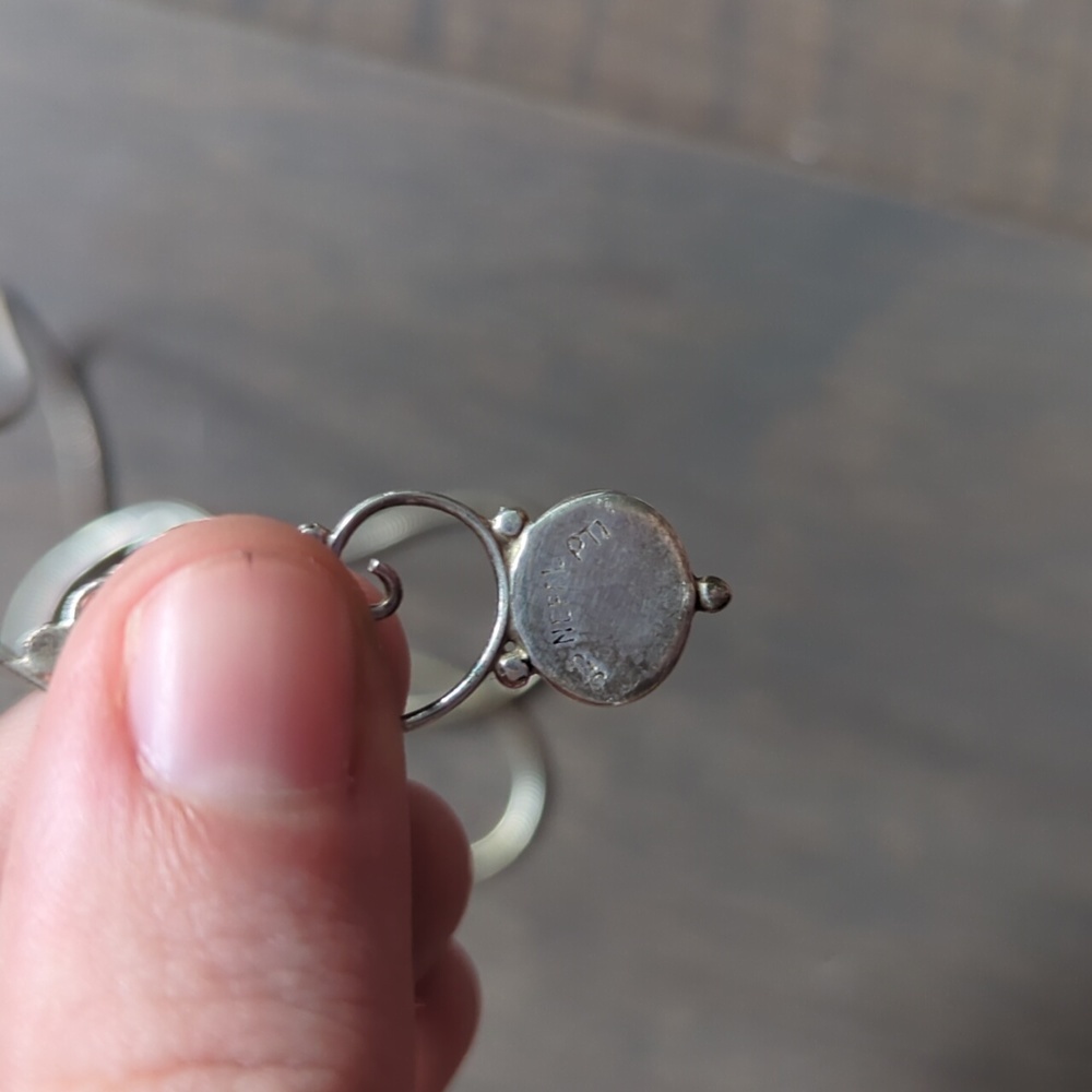 Sterling Silver and Turquoise Pendant - Picture 6 of 6